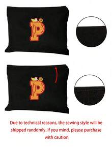 Black Portable Cosmetic Bag With Autumn-Style Towel Embroidery,Letters A-Z,Versatile And Stylish Black Toilet Travel Bag, Women's Portable Makeup Storage Bag,Simple Zipper Beauty Bag,Cosmetic Bag For Small Items Storage, Multifunctional Storage Bag,Christmas Gifts,Pouch,Travel,Gifts For Women,Women's Necessaire,Travel Essential,Pouch,Clutch / Small Handbag,Necessaire,Makeup Organizer,Makeup Organize,Pouch,Brush Holder,Mini Pouch,Large Capacity Pouch,Gifts For Women,Christmas Gifts,Gift Ideas For Women