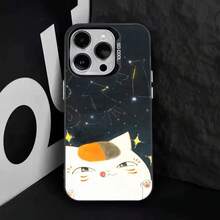 Sensei Natsume Yuujinchou Nyanko Phone Case Covercompatible With  17,16,15,14,13,12,11,Pro,Max,Plus,E,Air,Mini Black Tpu Cover,Covercompatible With  17 Case,  17 Pro Case,  17 Pro Max Case