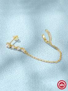 SereneSpark 1/2 chiếc khuyên tai tua rua bạc Sterling 925 hình xoắn ốc hình sụn trang sức xỏ khuyên cho phụ nữ đeo hàng ngày hoàn hảo cho trang phục hàng ngày thích hợp cho lễ kỷ niệm - Nhiều màu - Xem 5