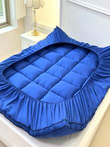 KTAbedding Thickened Mattress Pad, Soft Mattress Protector, Quilting Technology, Machine Washable, Strong And Wear-Resistant, Easy To Clean, Can Be Stretched Into 8-12 Inch Deep Pockets, Enhancing Bed Comfort - 藍色 - 查看 7