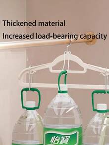 一套10个加厚加宽成人塑料衣架，防滑标准衣架，适用于外套、衬衫、连衣裙、裤子和领带。 - 彩色 - 查看 4