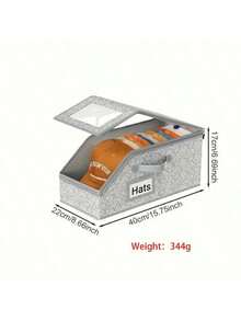 棒球帽多用途收纳盒 大容量可堆叠棒球帽收纳盒 多功能防尘收纳盒 适用于衣柜 可折叠拉链防尘收纳盒 收纳帽子衣服娃娃等 一年四季均可使用 - 彩色 - 查看 7