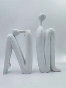 2pcs/Set Modern Resin Bookends, Human Figure Decorative Book Ends Sculpture, Elegant Sitting Person Design Decor, Suitable For Bookshelves, Desks, Home Office, Indoor & Outdoor Home Decor Crafts - Multicolor - View 14