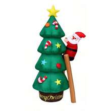 Christmas Inflatable Dog Pulling The Old Man, The Old Man Climbing A Tree, The Old Man Riding A Polar Bear, Christmas Door With Built-In LED Lights, Courtyard Decoration, Inflatable Christmas Garden Lawn Decoration - EU F Type Plug(220-240V) - View 13