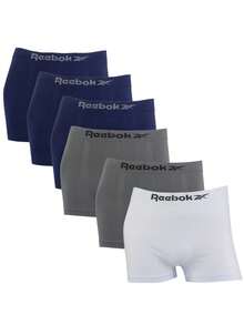 Kit 6 Cuecas Boxer Masculina Reebok Original Microfibra Premium Original - 3 Marinho/2 Chumbo/1 Branco - Visão 10