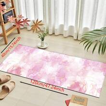 1pc Pink Marble Silicone Diatom Mud Kitchen Mat, Absorbent, Anti-Slip, Anti-Fouling, Suitable For Farmhouse, Entryway, Indoor, Room Decor, Kitchen, Dining Room, Small Office/Home Office, Sink, Laundry Room