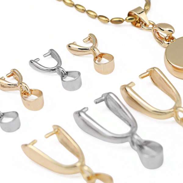 1/2 Peças Fecho de Semente de Girassol, Joia Pendente DIY Liso Dourado/Prata para Colar, Brincos, Jade