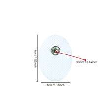 20 piezas Almohadillas de electrodo para masaje EMS, dispositivo de terapia TENS, reemplazo de pegatinas de masaje corporal y fitness con almohadillas con conector de 3.5 mm