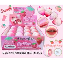 STRAWBERRY Strawberry Moisturizing Lip Balm 24pieces/Box - Pink - View 1