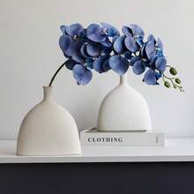 M.S MO SHI HOME FURNISHINGS 1 Stück 38 Zoll künstlicher Phalaenopsis Orchideen Zweig, Latex Phalaenopsis Orchideen Zweig mit natürlicher Berührung, Fake Cymbidium Blume, geeignet für Heimdekoration, Schreibtischdekoration, Mittelpunktdekoration, Hochzeitsdekoration, Valentinstag, Geburtstagsgeschenk, Abschlussfeier, DIY Vase Blumenarrangement, Garten, Schlafzimmer, Wohnzimmer, Raumdekoration, Feiertagsparty, Künstliche Pflanze