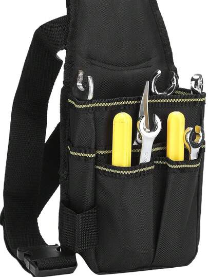 Oxford Cloth Tool Pouch, Mini Organizer With Belt Clip, Portable Multifunctional Belt Pouch For Electrician, Carpenter, Construction Technician