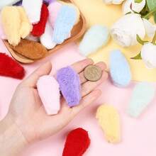 28pcs Mixed Color Bunny Ears, 3cmX6cm, Dual-Sided Soft Fabric For DIY Crafts, DIY Hair Accessories,Sewing & Crafting Projects - Perfect For Hair Clips, Headbands, Phone Cases And Doll Decorations - Multicolor - View 10