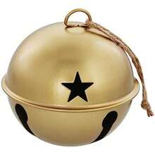 Haute Decor - Adornos de cascabel, 8.5 cm de diámetro, paquete de 6(Oro bruñido) - Tipo 1 - Ver 6