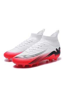 Up run 男士足球鞋，人造草坪足球鞋，AG长钉设计，PU皮革鞋面，弹性鞋口，户外防震耐磨运动足球鞋，防滑透气运动钉鞋，适用于人造草坪、天然草坪、室内训练场、专业运动足球鞋，也适用于泥地、短草、室内球场和其他运动场所。 - 紅色 - 查看 7