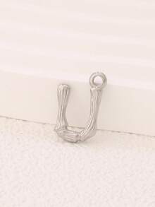 3件套不锈钢字母吊坠配件，18K镀金A-Z字母吊坠，适用于DIY珠宝制作材料及配件