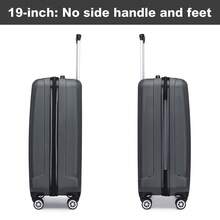 Cabin Luggage Carry On Suitcase 19 24 28 Inch ABS Hardshell TSA Lock 360 Spinner Wheels Lightweight 3 Piece Set Hand Check In Travel Unisex Sizes - Grey - View 9