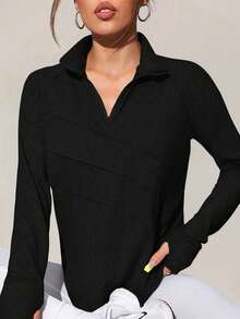 Damen Schwarze Jacke mit Reißverschluss am Stehkragen, Slim Fit, Longline, Retro minimalistischer Streetwear Pullover, lässige Outdoor Mode, Vintage Chic Mantel