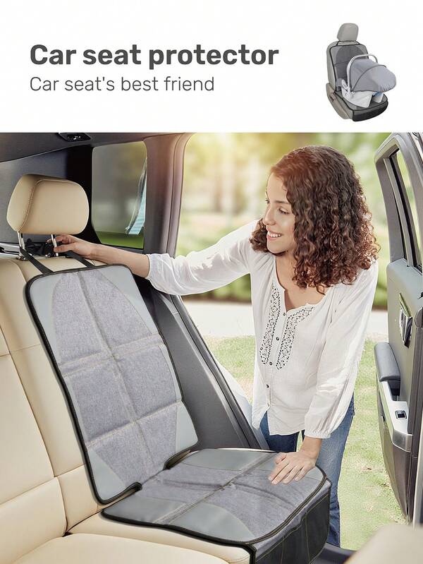1 حزمة من واقي مقعد السيارة من بوليستر أكسفورد 600D مع 3 جيوب شبكية للتخزين، تغطية كاملة مقاومة للبقع وللانزلاق، مناسب لمقاعد السيارات وال-SUV وال-Minivan والشاحنات، اكسسوارات سفر للأطفال