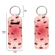 Portachiavi porta balsamo per le labbra, portachiavi multifunzionale per copertura del rossetto, porta balsamo per le labbra da agganciare per accessori da borsa da donna, utili regali, portachiavi porta balsamo per le labbra a motivo leopardato, custodia per rossetto e portachiavi porta custodia per rossetto con elastico aderente