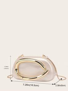 Milky Way Acrylic Clutch Purse For Women Marbling Evening Wedding Handbags Acrylic Shell Box Purses For Party Prom Cocktail - 珠光色 - 查看 7