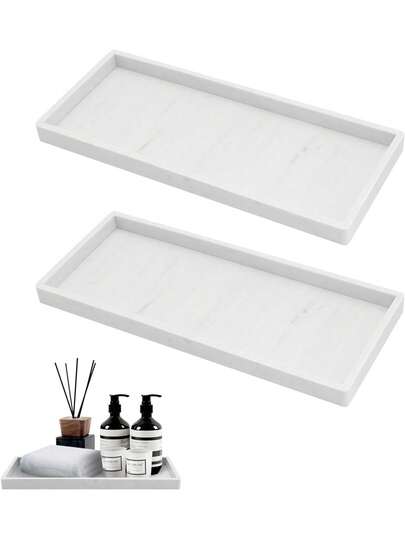 半件套浴室洗脸盆托盘，化妆品收纳托盘，硅胶材质，手感和质感极佳，适用于家庭、酒店、办公室等浴室收纳。浴室硅胶托盘，家居装饰，效果极佳，是现代浴室的理想之选，高端实用。