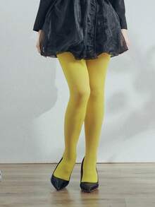 1 Pair Women's 100D Velvet Chocolate Brown Tights , Plus Size Stretch Retro Pantyhose With Crotch Support, Hand Wash Only, Solid Color Classic Style, Suitable For Home, Office, And Attire Wear, Women's Tights, Comfortable Homewear, Elegant Style, Smooth Texture, Graceful Appearance, Comfortable Fit, Fashionable Women, Attire Wear, High-Quality Material, Fashionable Women, Cozy - Multicolor - View 15