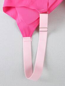 3pcs Plus Size Women's Wireless Bras, Fashion Colorful Striped Floral Removable Padded Adjustable Strap Seamless Soft Support Lift Bras, Suitable For Casual Daily Wear, Backless Design, Enhance Bust Curve - Multicolor - View 9