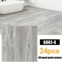 12/24片哑光表面乙烯基自粘防水防滑木纹地板贴纸，适用于客厅、卧室、厨房、地板和墙面翻新，DIY地板和墙面装饰 - 彩色 - 查看 19