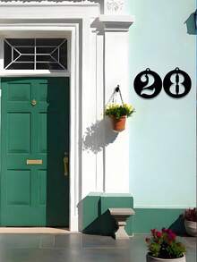 1 Stück Digitale 0-9 Metall Hausnummer - frei kombinierbar, robuste Gusseisen Hausnummernplatte, wandmontierte Briefkastennummer, geeignet für Heim-Dekoration, Garten-Dekoration, Haustür, Garagentor, Geschäft, Studio, Eingangsbereich Wanddekoration, ideal für Heimdekoration und Weihnachtsgeschenke