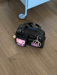 日系时尚简约校园女生JK透明徽章单肩包，适合日常通勤派对动漫大会送礼斜挎包