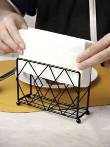 Tissue Holder - Nordic Style Metal Tissue Holder, Suitable For Cafes, Hotels, Restaurants, Desktop Organizer, Desktop Decorative Napkin Holder, Tissue Storage Container - Multicolor - View 8