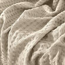 Elegant Comfort 1pc Soft Waffle Weave Throw Blanket , Lightweight Summer Blanket For Hot Sleepers, Full, Queen, King, Twin, And Twin XL Size Bed Breathable Cozy Warm Woven Textured Blankets For Couch, Bed, Sofa, Home Décor, Christmas Decorations Gifts, Cozy Winter Styles, Holiday Décor - 亞麻布 - 查看 6