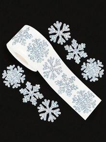 500pcs/Roll Shiny Snowflake Laser Stickers - Suitable For Laptops, Luggage, Envelopes, Cups, Scrapbooks, Gifts - Perfect For Christmas And Party Decorations! Luggage Decoration, Scrapbooking Supplies, Holiday Design, Glossy Effect, Metallic Feel, Decorative Labels, Holiday Stickers, Gift Giving, Crafters - Multicolor - View 9