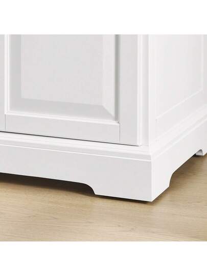 SoBuy Luxe Kitchen Trolley Stainless Steel Top Cabinet Hidden Casters Sideboard Exp able Work Surface Approx.: 130 91 46 (+25) Cm view 11