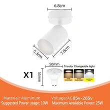 CANMEIJIA إضاءة سقف مدمجة GU10، باللون الأسود/الأبيض، مصنوعة من الألومنيوم، مناسبة لمصباح GU10، قابلة للتطبيق في المتجر/المكتب/غرفة النوم/غرفة المعيشة/المقهى/قاعة المعرض/المتحف/الممر/المدخل، اختر الحجم وفقًا للاحتياجات - مصباح سقف برأس مصباح GU10 - مشاهدة 17