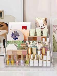 美甲工具 指甲油展示架 指甲油收纳盒 美甲沙龙 眼影化妆品桌面收纳架 - 彩色 - 查看 10