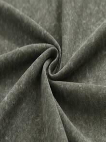 Comfortable Color Jesus Is King Shirt, Christian Shirt, Religious Shirt, Jesus Lover Shirt, Christian Shirt Easter Theme Event Gift Double Cotton Drop Shoulder T-Shirt Women's Retro Street Basic T-Shirt Loose Hip-Hop Unisex Top Washed T-Shirt - 軍綠色 - 查看 5