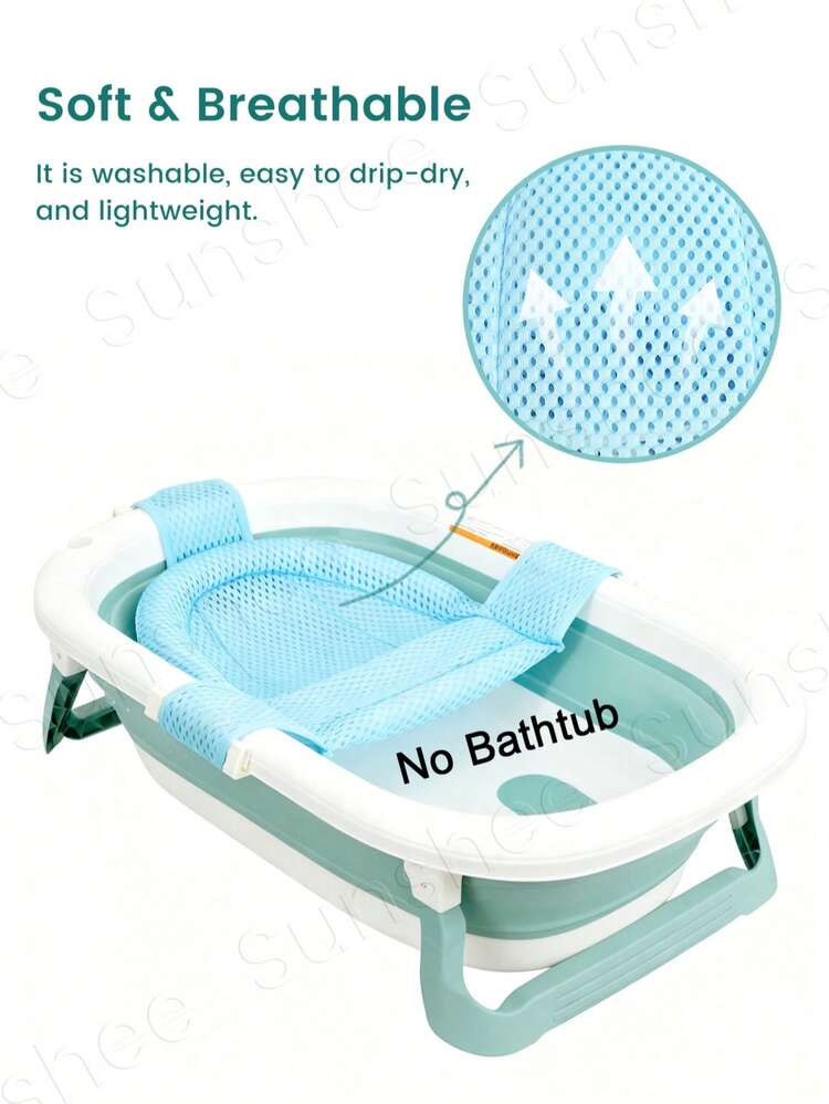 可调节、速干、防滑婴儿洗澡支撑网，舒适的浴缸/淋浴吊带，适合0-2岁婴儿（不含浴缸） - 彩色 - 查看 8