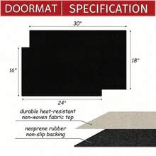 1PC 16"*24" 18"*30" Custom Monogram Outdoor Welcome Mats For Front Door - Custom Initial Welcome Door Mats For Indoor Entrance - Low-Profile Floor Mat - Black - View 8
