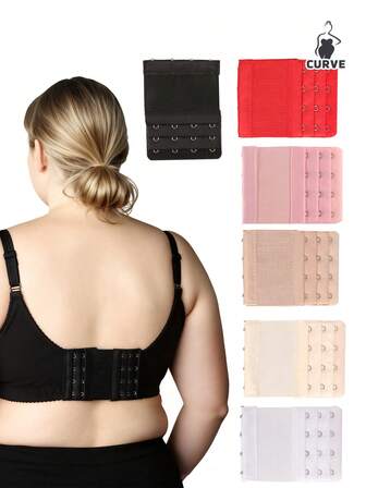 6 piezas Extensor elástico de 3 filas y 4 ganchos para sujetador, accesorios de extensión de tirantes de sujetador