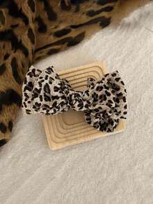Chic Leopard Print Bow Hair Claw, Leopard Print Retro Double-Layer Big Bow Hair Clip, Elegant Ball Head Clip, High Ponytail Fixed Clip, For Ponytails & Updos, Hair Clip For Women, Perfect Claw Clips Hair, Gifts For Women, Bridesmaid Gifts, School Stuff, Bathroom, Stocking Fillers. - Multicolor - View 8