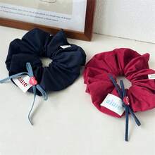 1pc Elegant Korean Design Bowknot Scrunchie Hair Tie, Stylish Ponytail Holder Hair Accessory ,Scrunchy Hair Ties Makeup Home Gym Woman Accessories - Multicolor - View 2