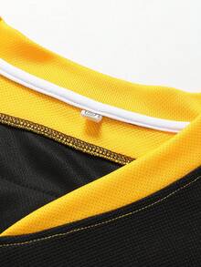 Men's Black 69 Ice Hockey Jersey Casual Long Sleeved Embroidered Stitching V-Neck T-Shirt Party Sports Top