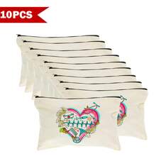 1 Peça / 5 Peças / 10 Peças Bolsa de Lona com Tema de Enfermeira, Bolsa com Zíper, Bolsa de Kit de Sobrevivência, Bolsa Medicinal, Impressão de Padrão de Letra/Flor/Onça/Coração/Arco-íris, Bolsa Divertida para Maquiagem, Bolsa de Toucador Portátil para Viagem, Organizador de Maquiagem, Bolsa Cosmética, Bolsa de Higiene, Coleção de Banheiro, Coleção de Quarto, Grande Capacidade