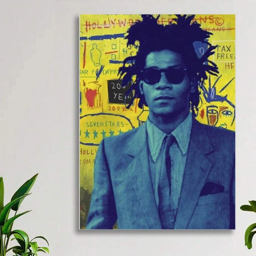 Framed Jean-Michel Basquiat Vintage Style Print | Wall Art | Wall Decor | Home Decor |.Home Living Room Office Wall Decor, Perfect Gift And Wall Decoration, Room Decor, Wall Art Decor, Wall Decor, Living Room. - In ngẫu nhiên - Xem 1