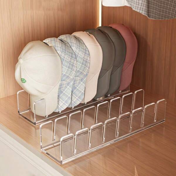 2026 Smiski Acrylic Hat Stand For Baseball Caps No Install Hat Organizer For 7 Baseball Caps Hat Racks For Baseball Caps Display Organizer Shelf Gift, School Office Stationery For Man/Women Desk Accesorries
