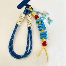 1pc Customized Tassel Bag Charm, Handmade Rope Letter Bead Bag Pendant, Star Bell/Bow, Heart Keychain, Personalized Bag Accessory Gift