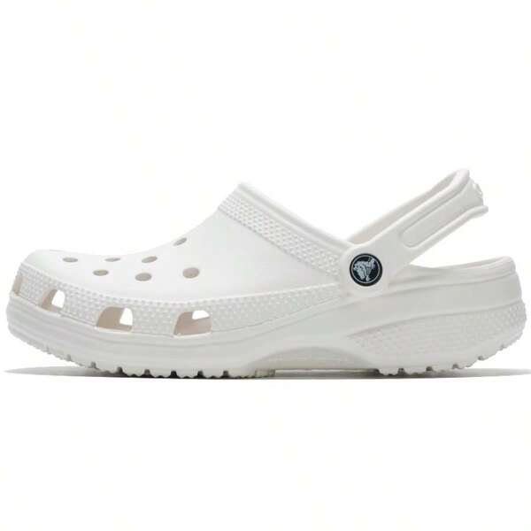 Crocs Unisex Fashion Casual Clogs, White Slip-On Sandals For Daily Commute, Style No. 10001-100