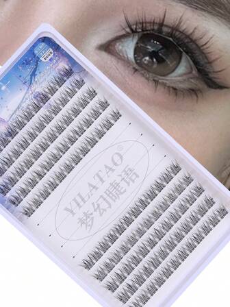 120片装三片鱼尾假睫毛 – 无痕无带设计，浓密丰盈，多场景适用