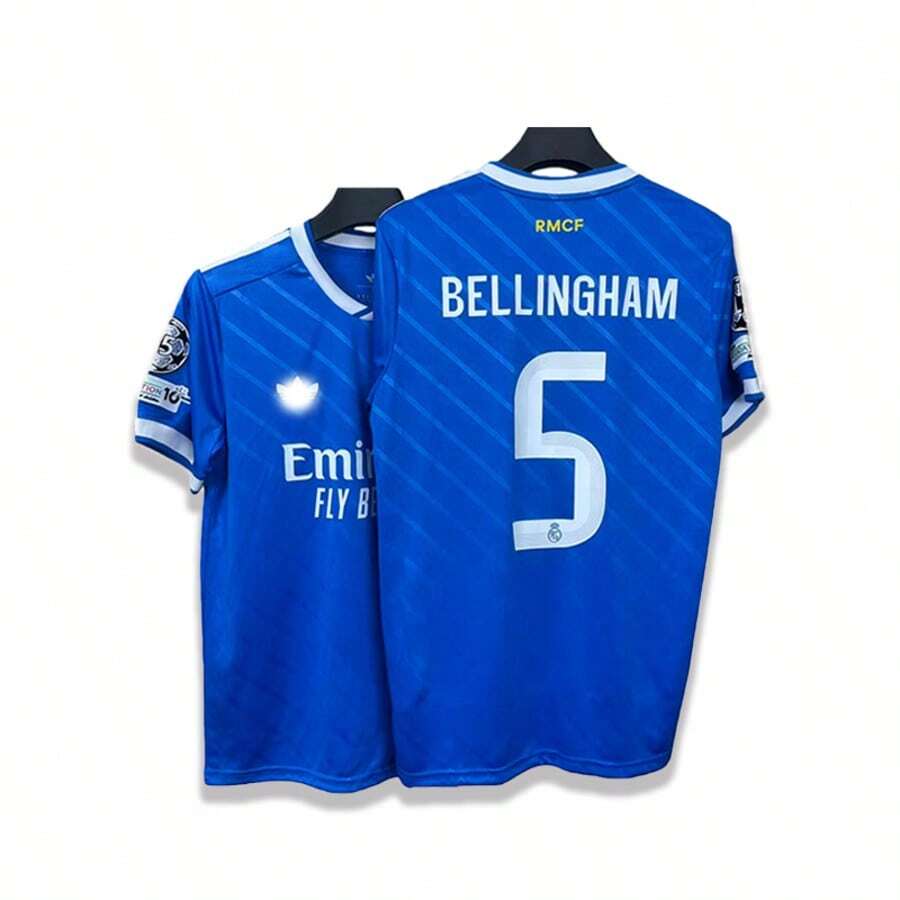 2526 RMA BELLINGHAM #5 Blue FootballJersey, RMA Third BELLINGHAM Blue ...